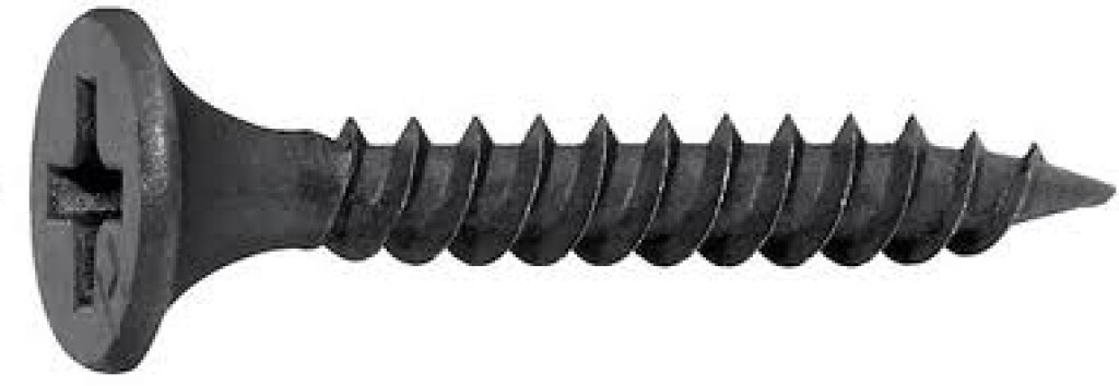 Fast building screws 4,2 x 65 steel phos., fine pitch thread w. cone point